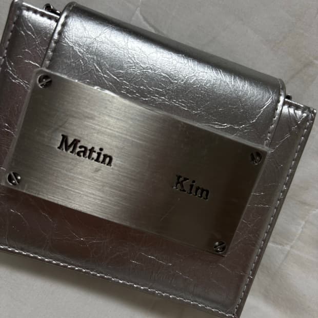 마뗑킴 아코디언 미니백 실버