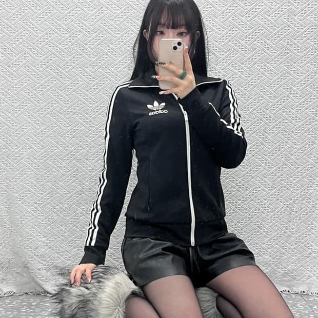 아디다스 올드스쿨 유로파 Y2K 딱붙핏 져지 집업 95 C10491