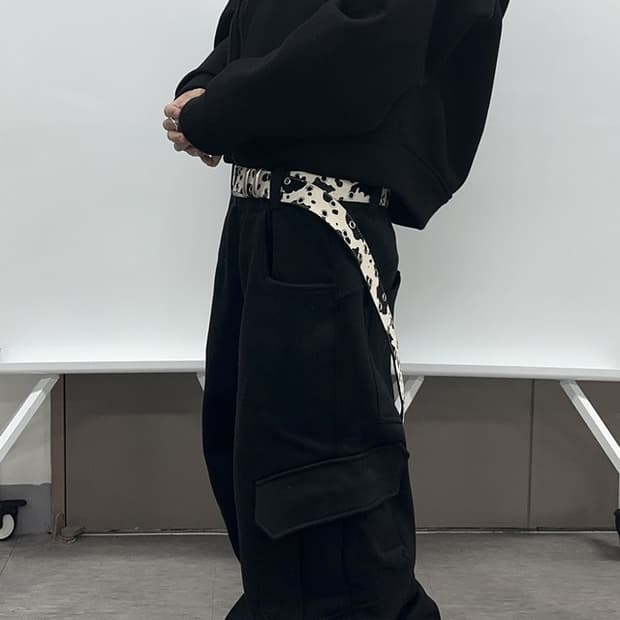 [정가판매/OS] 카미엔 x MJD 더블 홀 벨트 오레오 카프 헤어