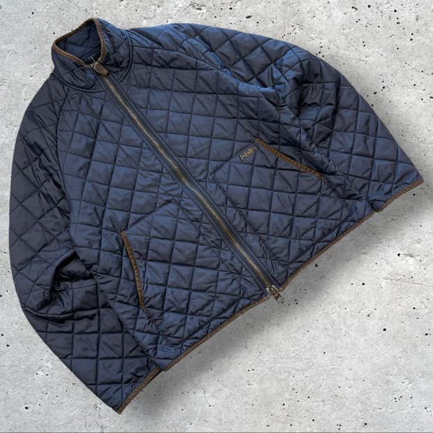 [XL] 폴로 랄프로렌 네이비 퀼팅 집업 자켓 D499
