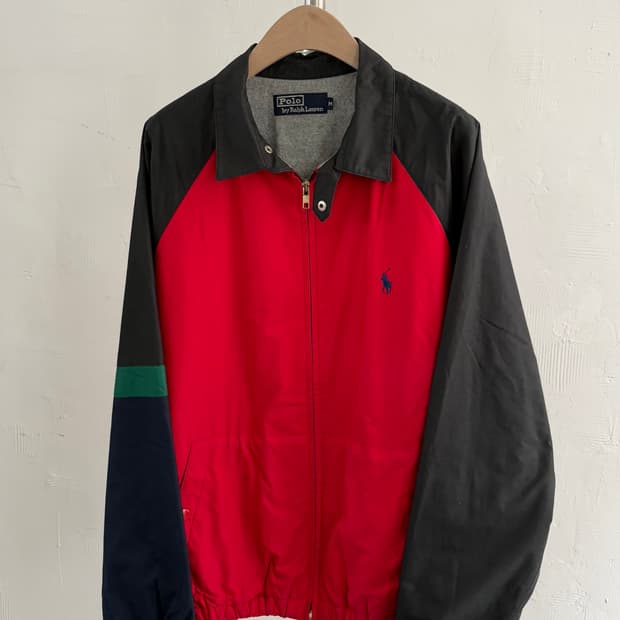 Polo 폴로 90‘s 레드 투톤 헤링턴 자켓