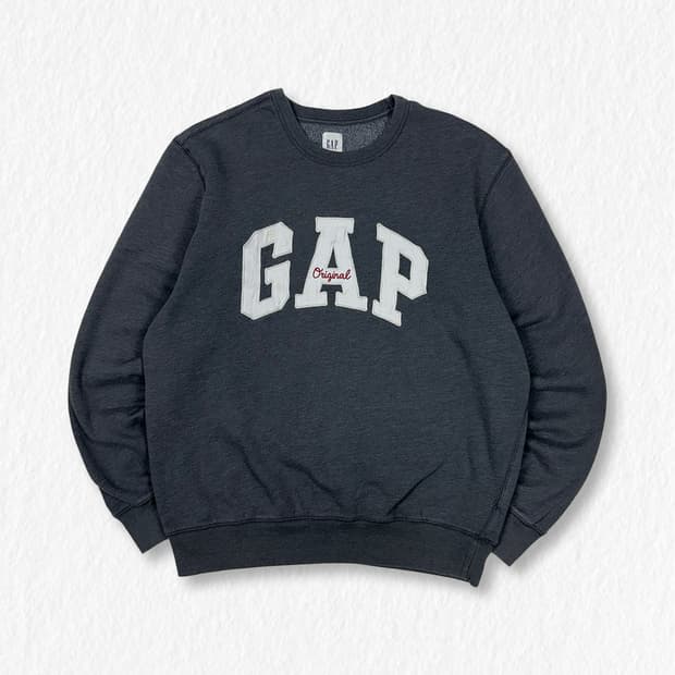 GAP 기모 맨투맨 차콜