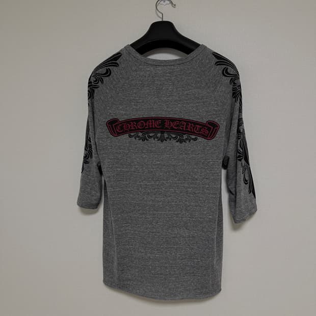 Chrome Hearts 00s 플로랄 스크롤 7부 헨리넥 L
