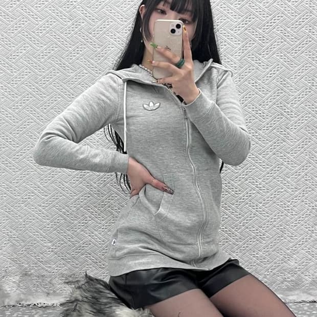 아디다스 파이어버드 슬림핏 롱 약기모 후드집업 85 C09472