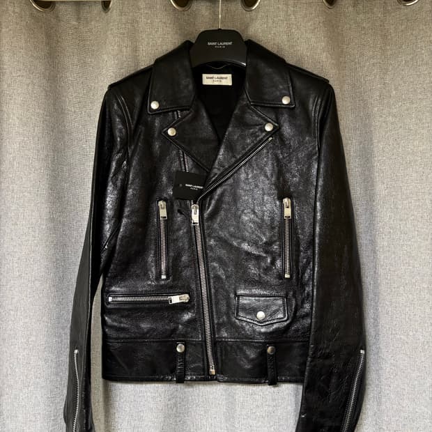 (새상품)생로랑 L01 더블라이더 레더자켓 17fw 46