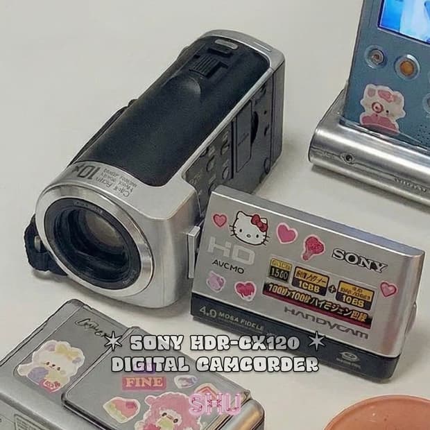 소니 HDR-CX120 디지털 빈티지 핸디캠 캠코더 실버