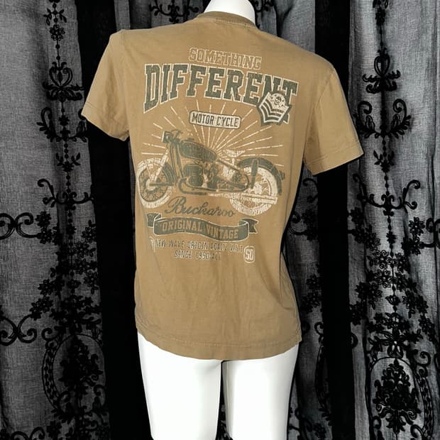 khaki vintage graphic t-shirt
