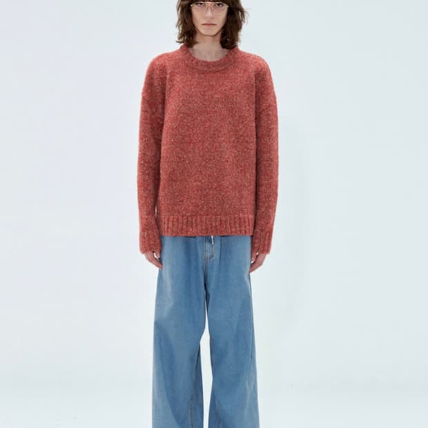 테이크이지 러스트울 크루넥 오버니트