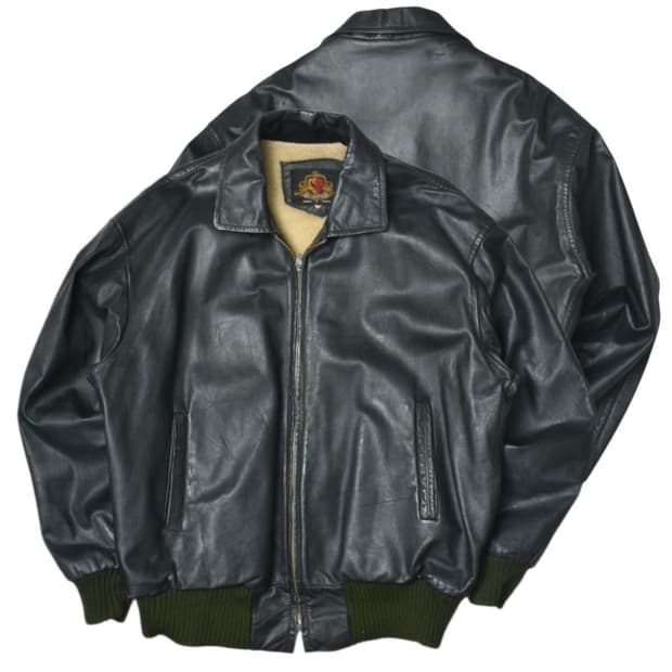 90S 리얼레더 봄버 가죽 자켓 