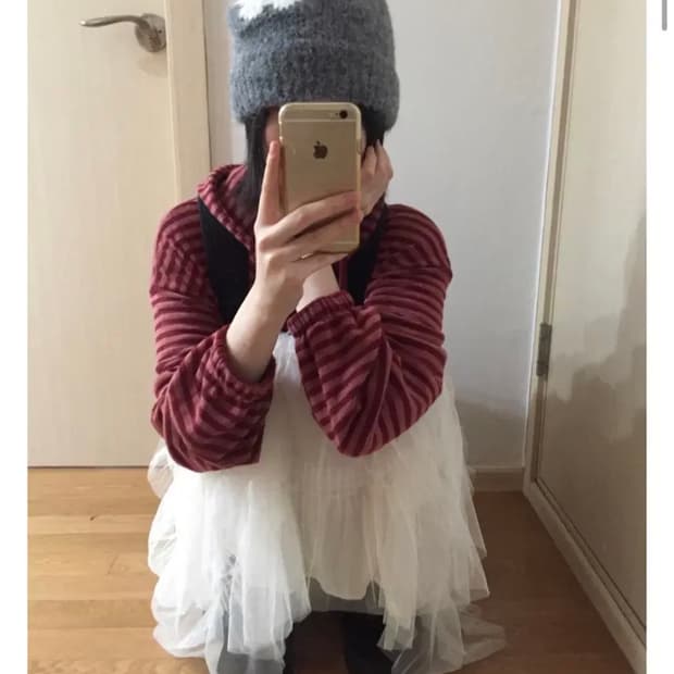 더기 레이스 티어드 롱스커트 크림 no