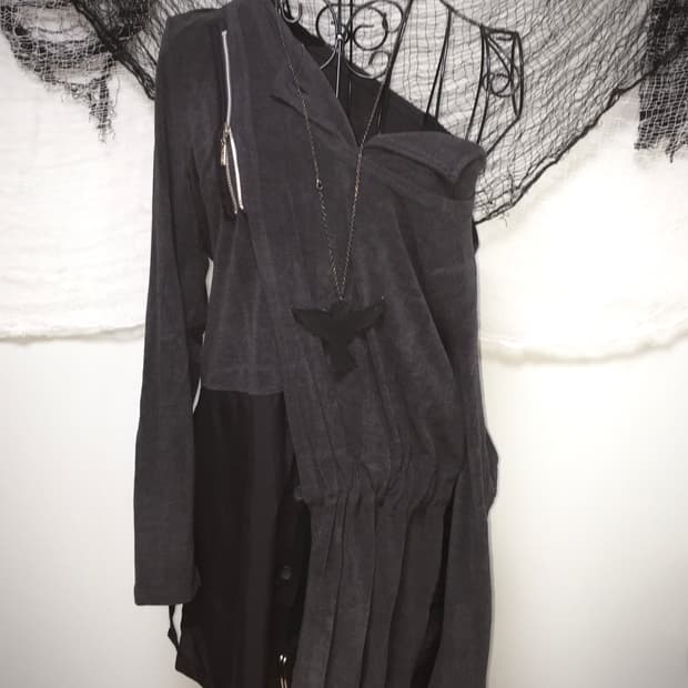 horror game girl zipper detail dress