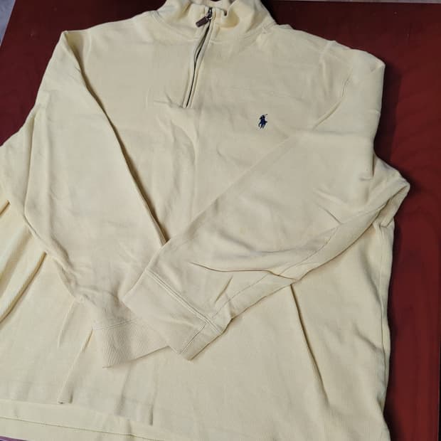 폴로 랄프로렌 옐로우 컬러 하프 집업