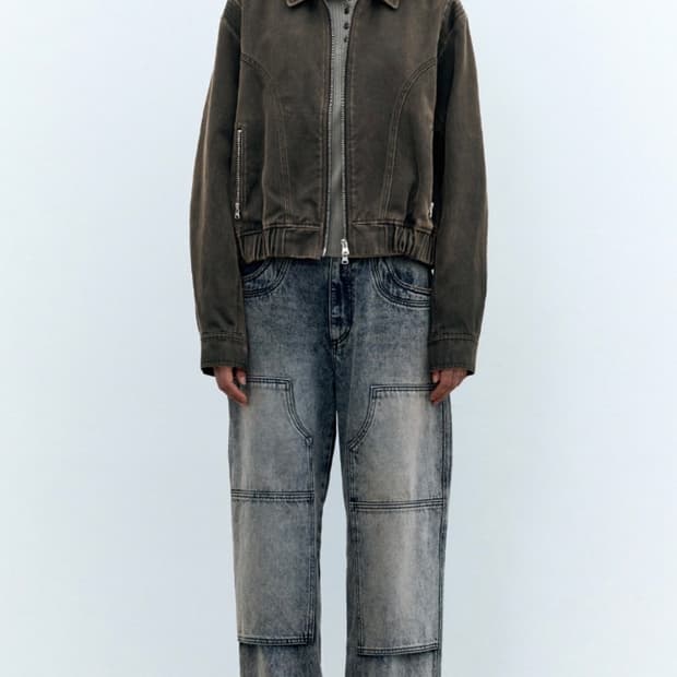 인사일런스 우먼 빈티지 카펜터 데님 WASHED BLUE