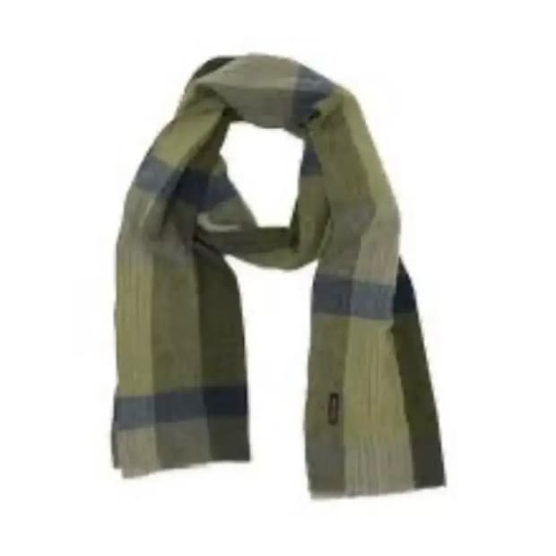 폴리테루 밀링 울 머플러 그린 체크