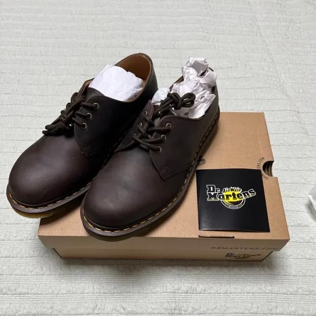 닥터마틴 1461 3홀 크레이지홀스 빈티지 브라운 260 [새상품]