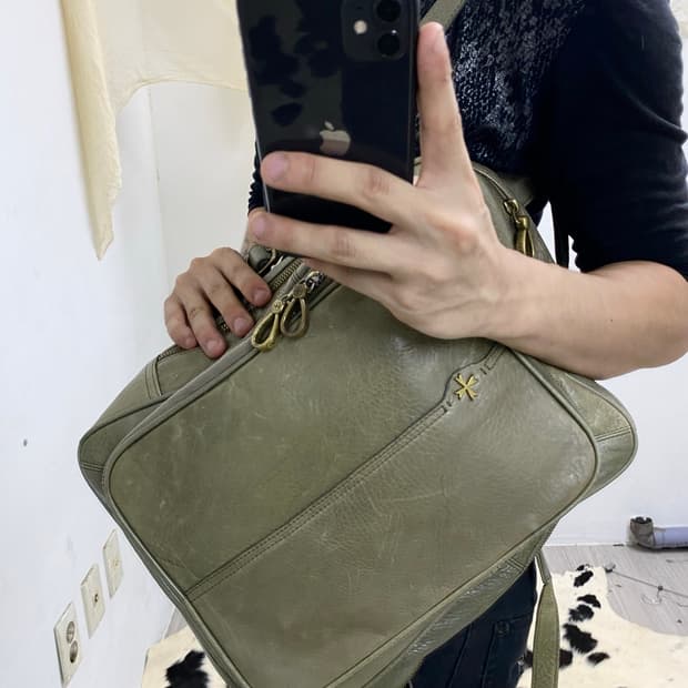 [Tough]Cross pendant Detail Khaki Backpa