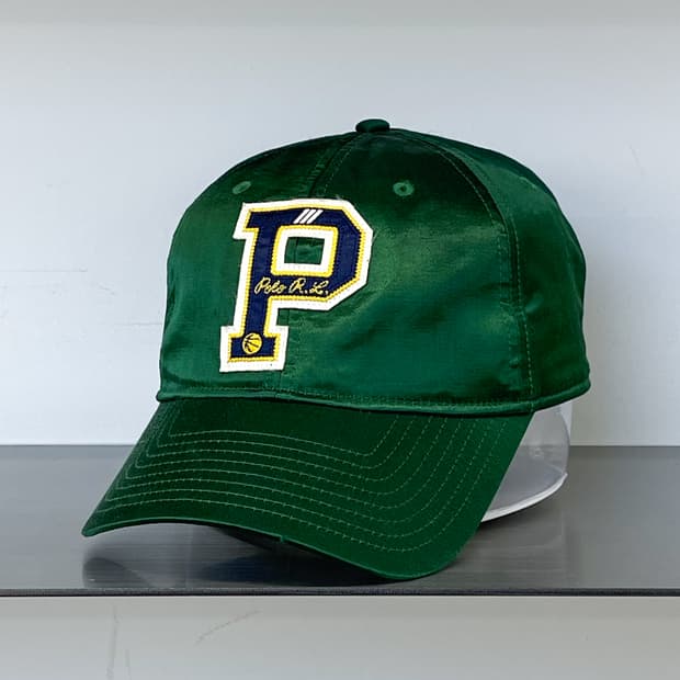 폴로랄프로렌 사틴 그린 P패치 베이스볼 캡