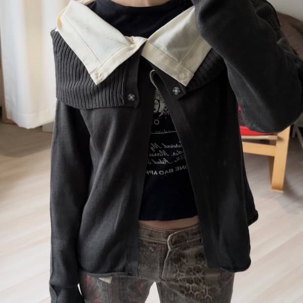 [vtg] shirts layered cardigan 