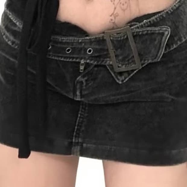 punk belt skirt