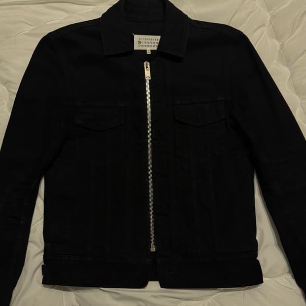 메종 마르지엘라 백스티치 블랙 데님자켓 흑청 트러커 블루종 아카이브