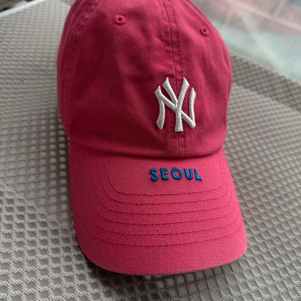 MLB 핑크색 NY 캡모자