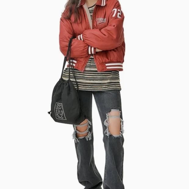 (택포함 새상품)키르시 디스트로이드 부츠컷 데님 팬츠