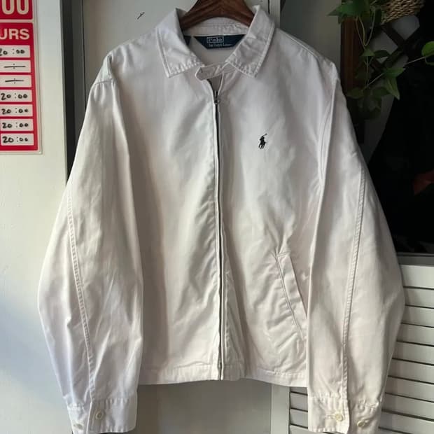 [L]폴로 랄프로렌 화이트 트윌 코튼 해링턴 자켓(블루종)