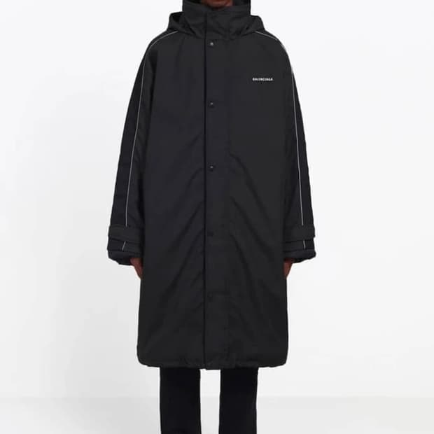 발렌시아가 블랙 롱 패딩코트