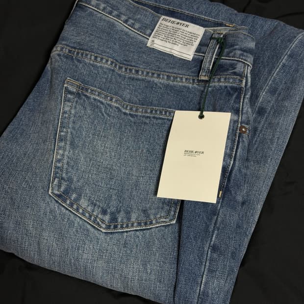 비헤비어 312R 셀비지 데님 워시드 블루 4사이즈 새상품