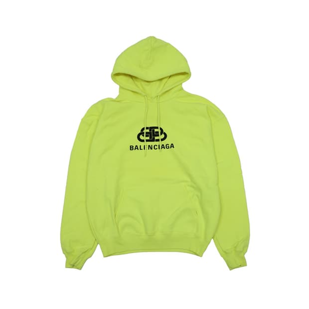 발렌시아가 583215 BB로고 후드 네온