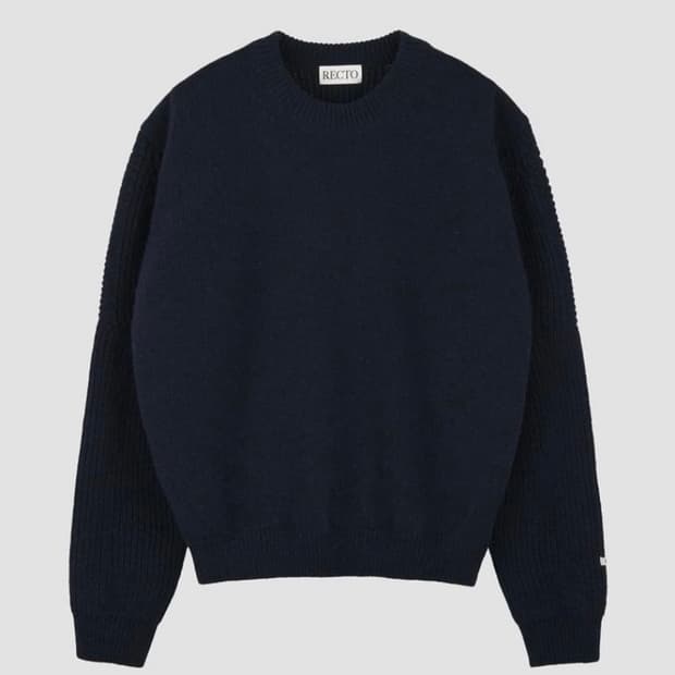 [S] 렉토 셰틀랜드 크루넥 니트 잉크 네이비
