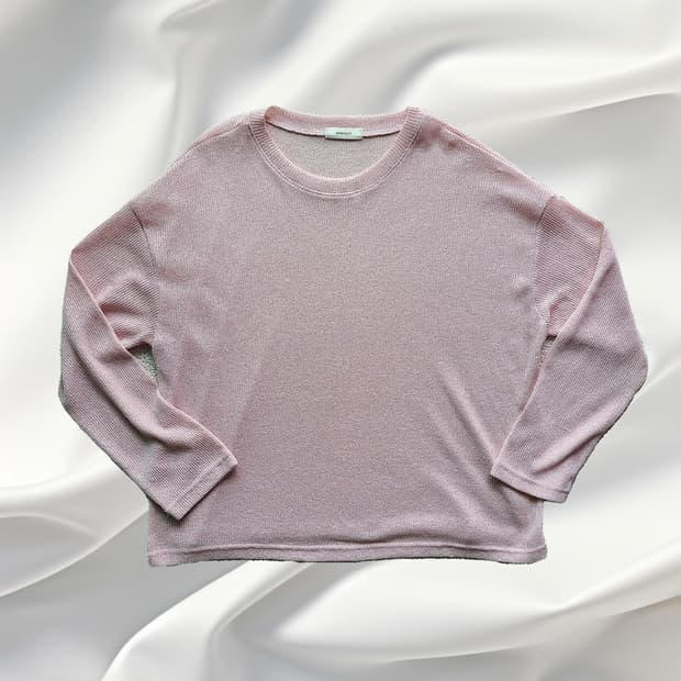 98PROJECT 핑크 루즈핏 니트