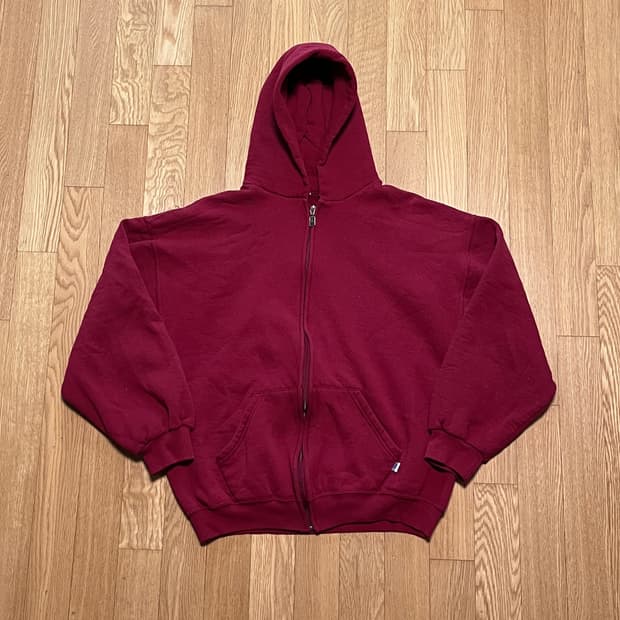 [L] 90s 빈티지 러셀 후드집업 체리 레드