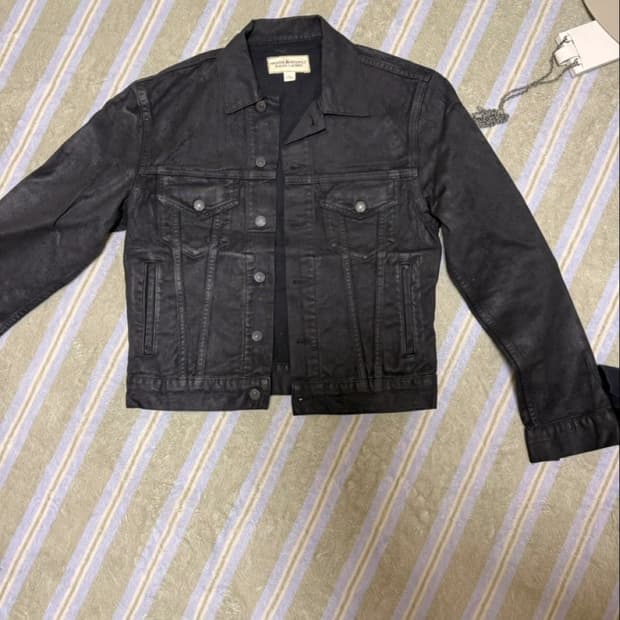 XS) 폴로 랄프로렌 데님 앤 서플라이 코팅 왁스 데님 트러커 자켓