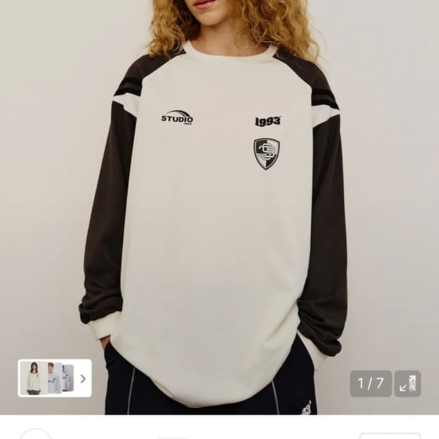 1993스튜디오 빈티지 트랙 롱슬리브 카키