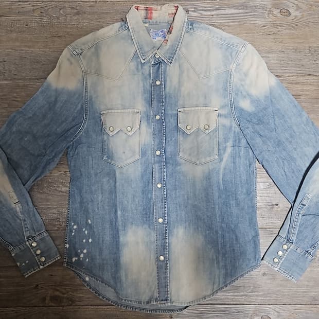 리바이스 LVC 1955 쏘우투스 데님 셔츠 S