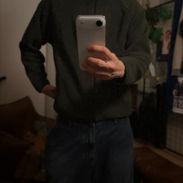 유니클로 후리스 카키 플리스