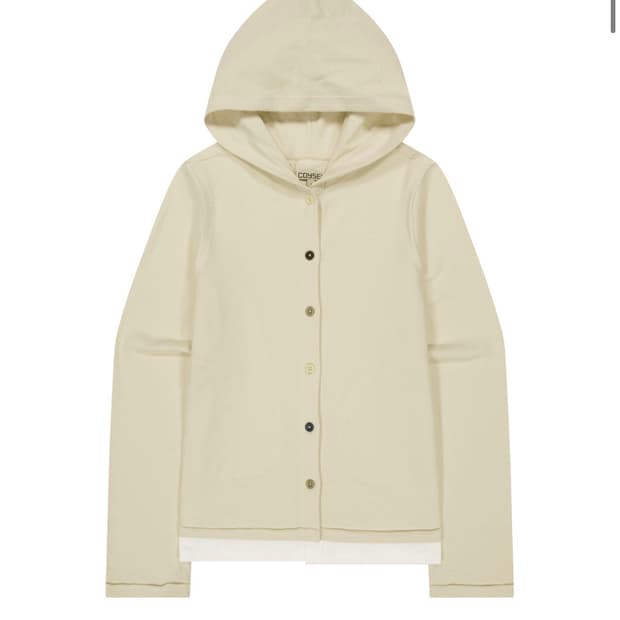 (구함) TWOFOLD BUTTON-UP HOODIE_ 아이보리