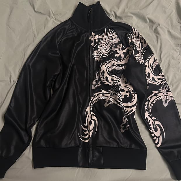 야쿠자 양키 오리엔탈 용 후드집업