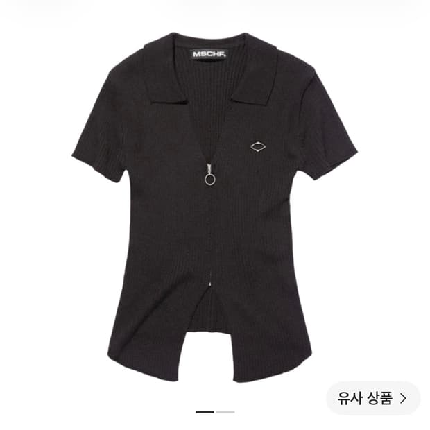 미스치프 니트 반팔집업