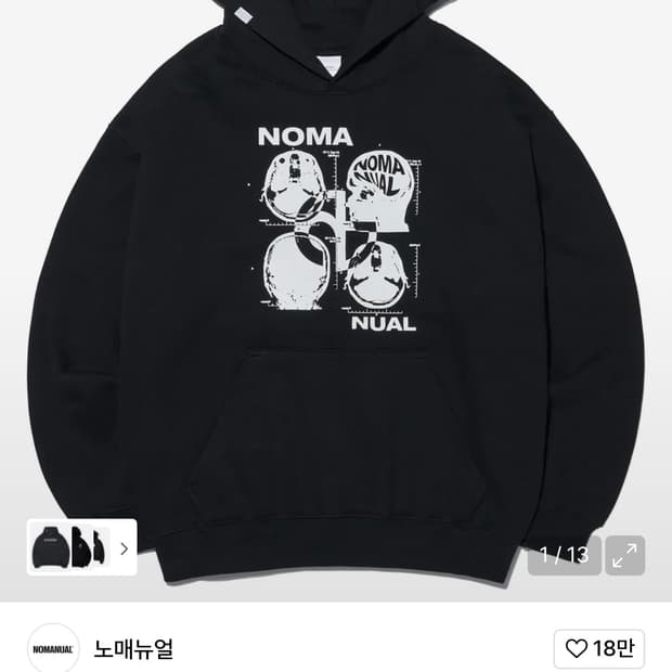 노메뉴얼 후드티