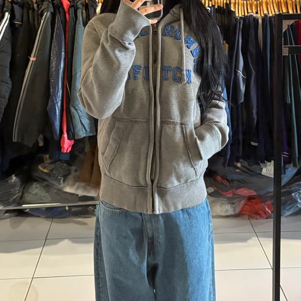 아베크롬비 회색 후드집업