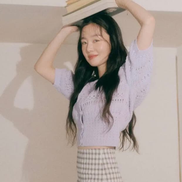 유어네임히얼 물결이 가디건(S/한선화가디건)