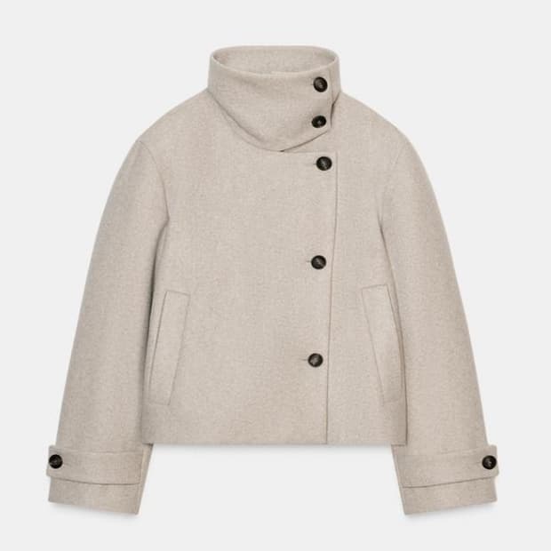 자라 하이넥 숏 코트 s