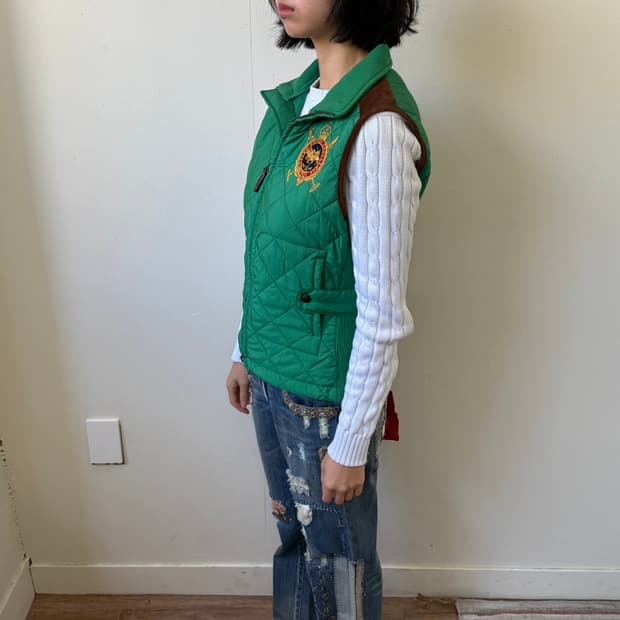 폴로 퀄팅 베스트 자켓