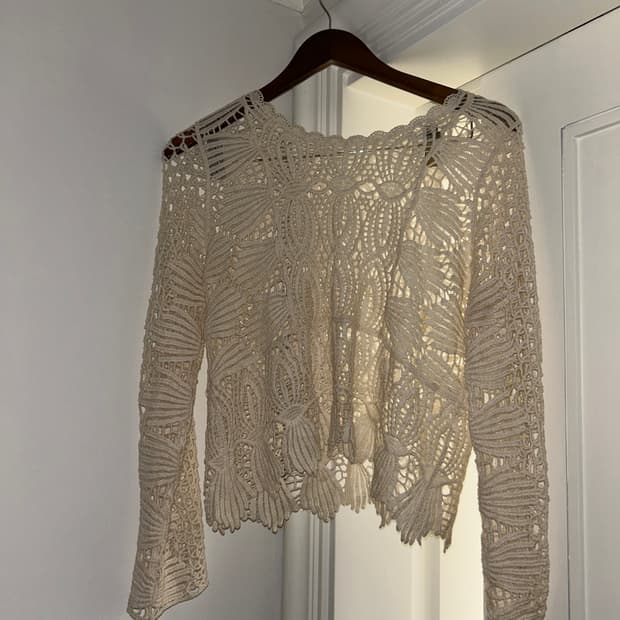 White Crochet Knit / 빈티지 크로셰 니트