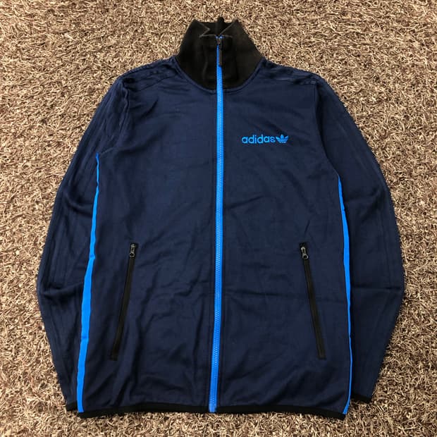 아디다스 네이비 파이어버드 져지 트랙 자켓