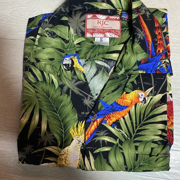 [S] RJC 트로피칼 앵무새 하와이안 하와이언 반팔셔츠