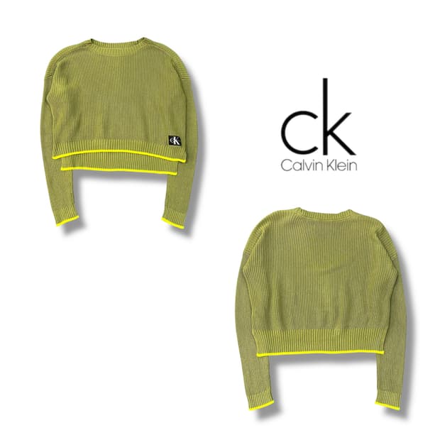  캘빈클라인 진스 와플 니트 y14200