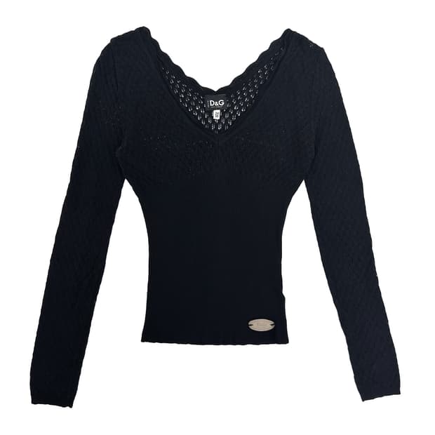 Dolce&Gabbana Openwork Knit Top / 38